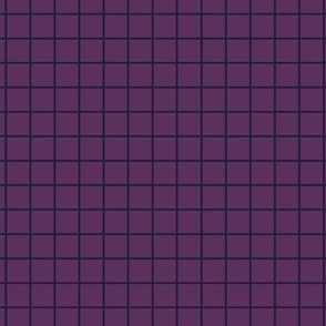 Grid Pattern - Plum and Elderberry