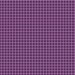 Small Grid Pattern - Plum and Dusty Lilac
