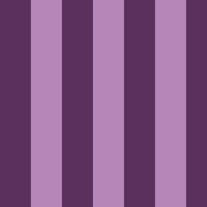 Large Vertical Awning Stripe Pattern - Plum and Dusty Lilac