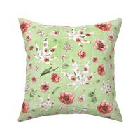 pink weed pale green linen