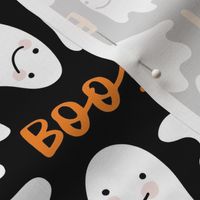Cute Lil Ghosts - Black and Orange, Large Scale