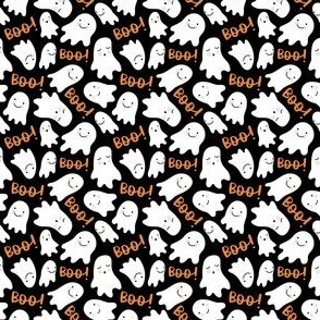 Cute Lil Ghosts - Black and Orange, Small Scale