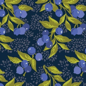 Blueberries - Navy and Royal - Large