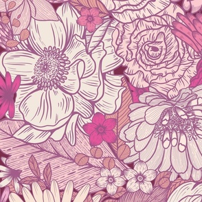 Floral-PINK (24"x40")