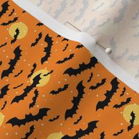 Halloween Bats - Orange, Small Scale