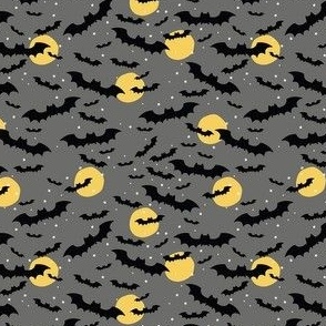 Halloween Bats - Gray, Small Scale