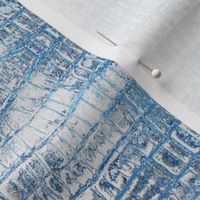 White, gray, blue pattern crocodile skin