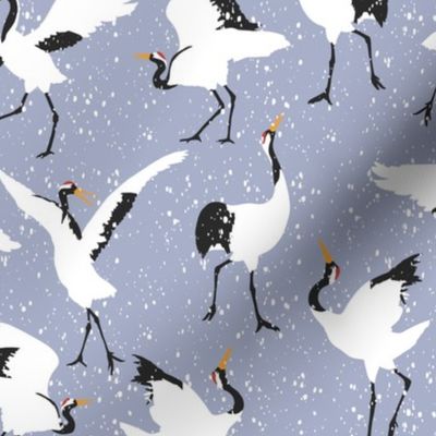 Dancing Snow Cranes