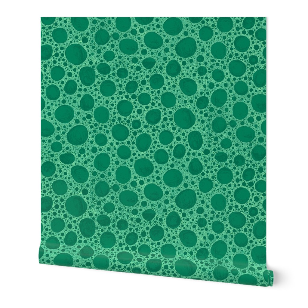 bone micrograph in green