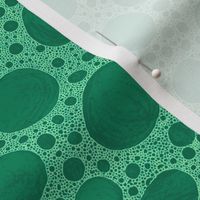 bone micrograph in green