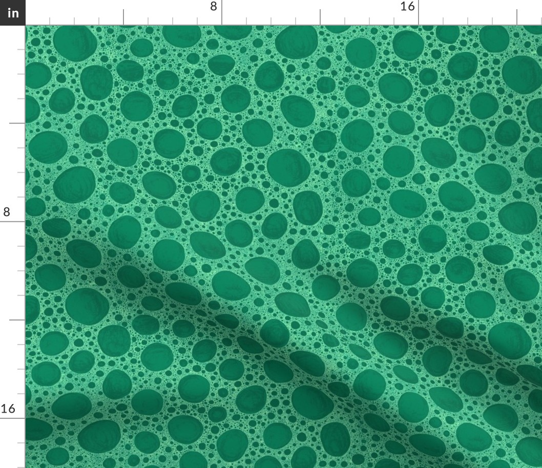 bone micrograph in green