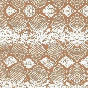 Snake skin abstract boho texture animal skin wild jungle design rust brown caramel on white