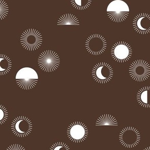 Sunrise sunshine and moon phase designs happy day design pure chocolate  white