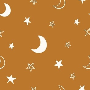 Moons and Stars (copper and cream)