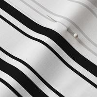 Black and White Mattress Ticking 1 inch Wide Bedding Stripes