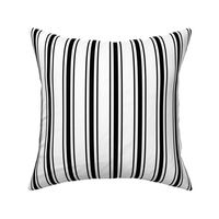 Black and White Mattress Ticking 1 inch Wide Bedding Stripes