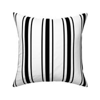 Black and White Mattress Ticking 2 inch Wide Bedding Stripes