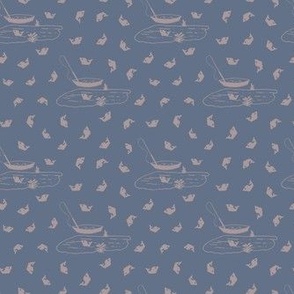 dancing fish site  navy blue - medium scale	