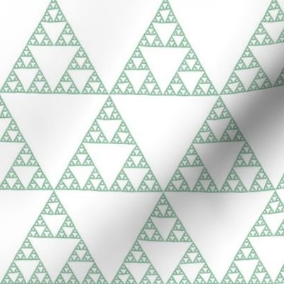 Sierpinski Triangle - green on white