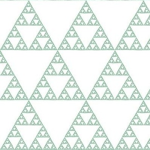 Sierpinski Triangle - green on white