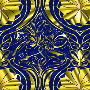 Golden Floral Nouveau