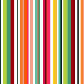 Summer Candy Pink Red Salmon Green Stripes