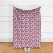 Small-Scale Magenta Bigfoot / Sasquatch Toile de Jouy