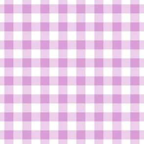 Gingham Pattern - Lilac and White