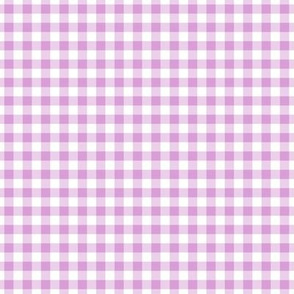 Small Gingham Pattern - Lilac and White