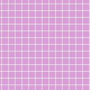 Grid Pattern - Lilac and White