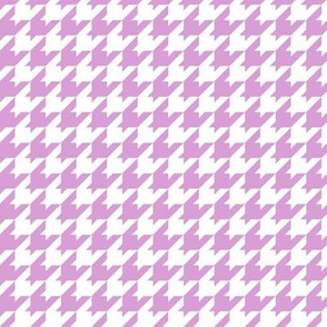 Houndstooth Pattern - Lilac and White