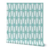 Hang On Clothespins Stars & Diamonds - White on Teal