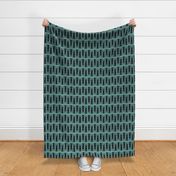 Hang On Clothespins Circus Style - Black on Teal