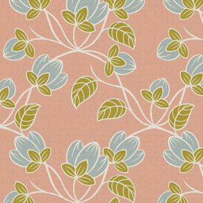 Peace Vine Vintage Pink Large Scale