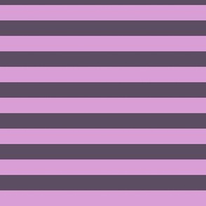 Horizontal Awning Stripe Pattern - Lilac and Somber Lilac