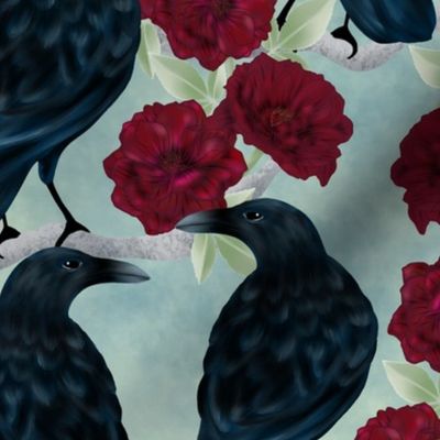 Ravens &  roses for Halloween