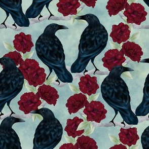 Ravens &  roses for Halloween