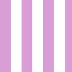 Large Vertical Awning Stripe Pattern - Lilac and White