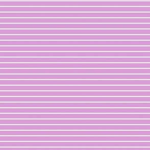 Small Horizontal Pin Stripe Pattern - Lilac and White