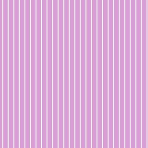 Small Vertical Pin Stripe Pattern - Lilac and White