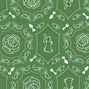 Bunny Garden Bandana in Green