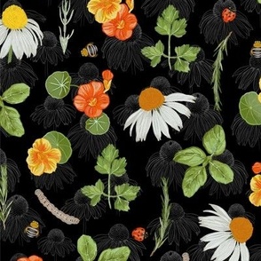 Edible Floral Herb Garden / black / Medium