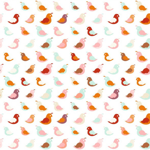 Autumn Pastel Birds