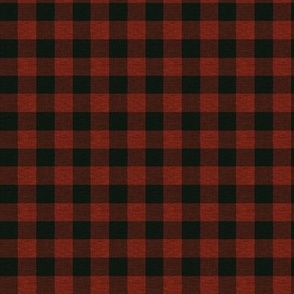 1/2” Buffalo plaid - deep red/black