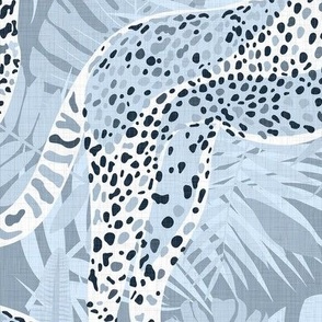 Cheetahs in Light Blue Shades / Large