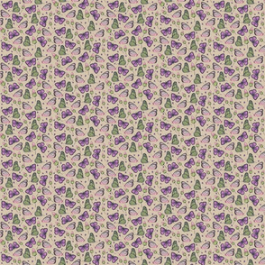 flying butterflies in violet and green | tiny
