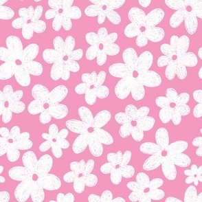 kodomo Flowers white on Pink