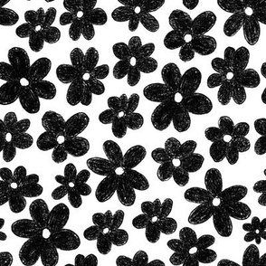kodomo Flowers black on white