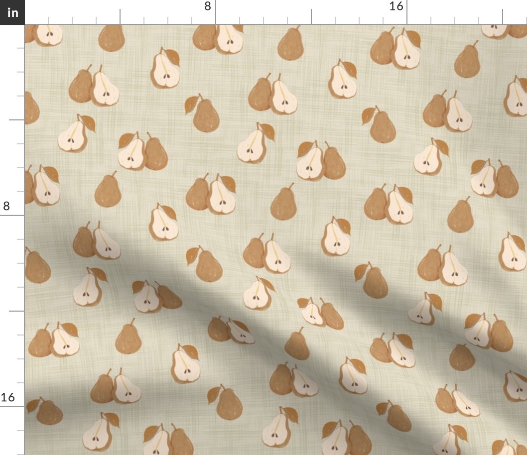 Care Pear Linen Fruit - Eggshell