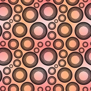 abstract circular peach